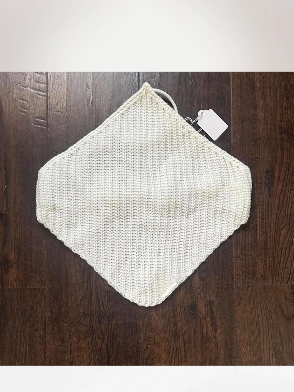 White Knit Cotton Bathroom Washcloth - Plush Cotton